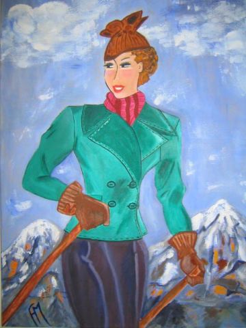 Skieuse de Plagne-Centre